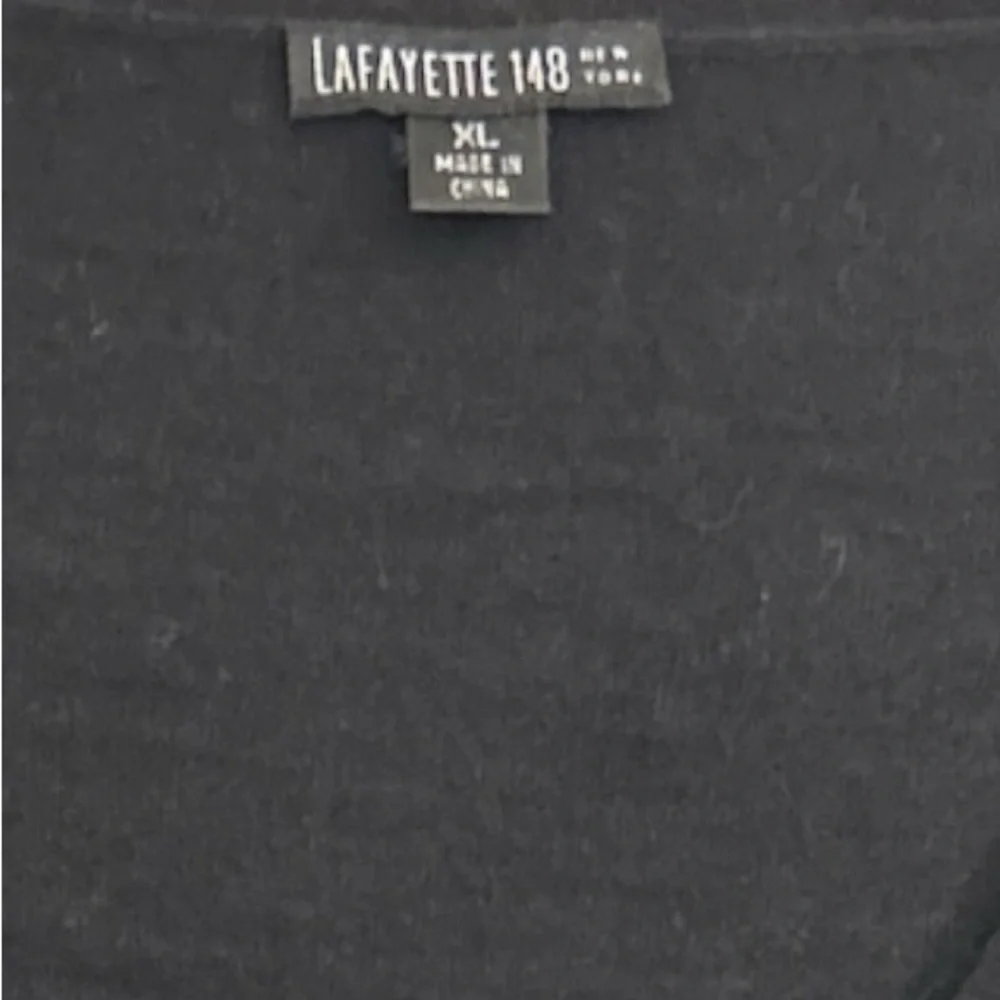LAFAYETTE 148 NEW YORK Wool button Cropped Cardigan Black Size XL - Picture 6 of 7